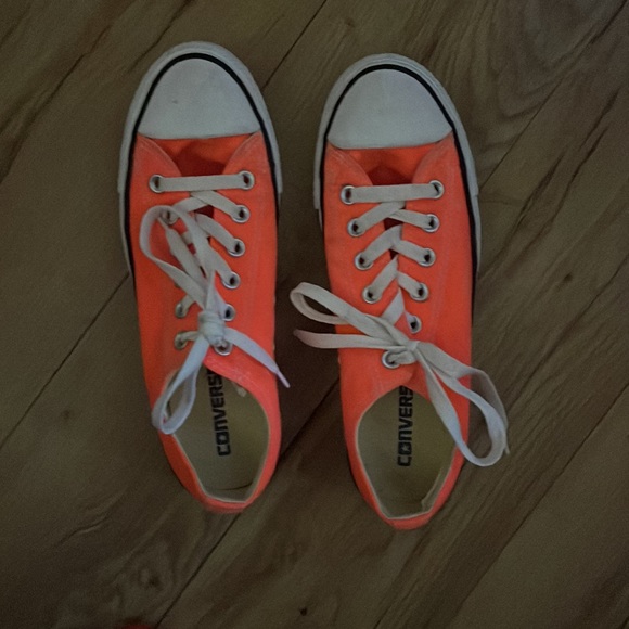 Converse Shoes - neon orange converse